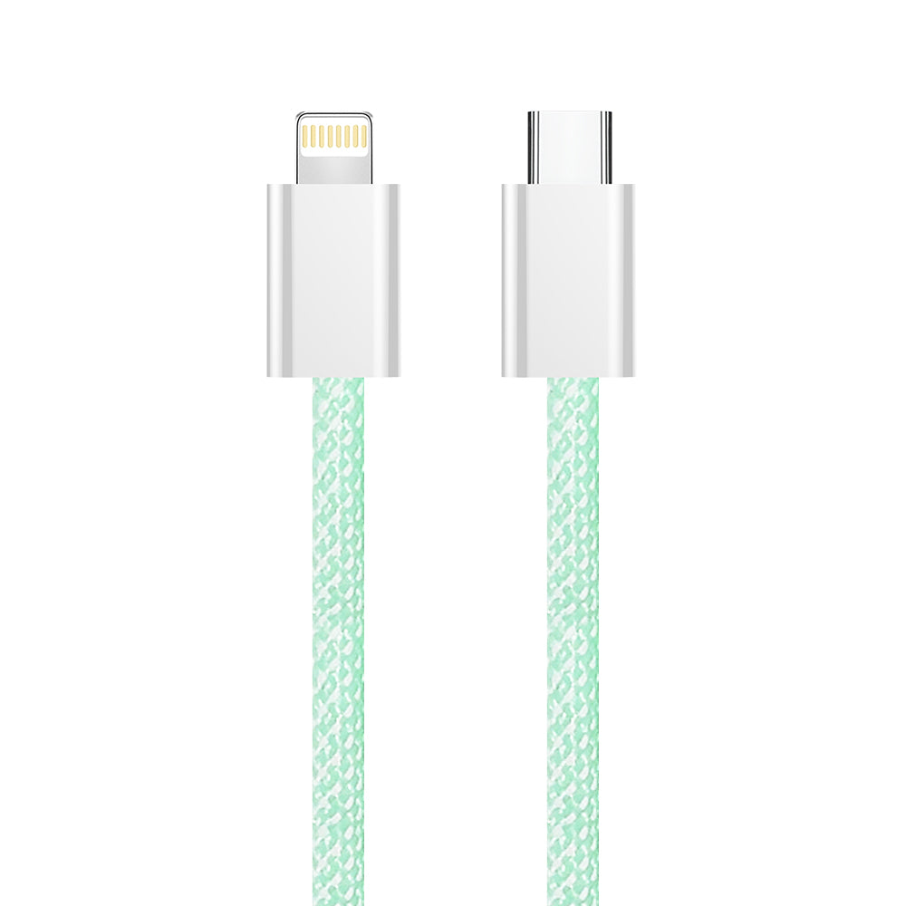 Cable de Datos y Carga USB-C - Lightning ColorWay CW-CBPDCL061, 27W, 1m, Verde