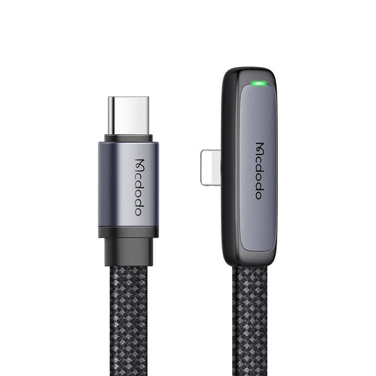 Cable de Datos y Carga USB-C - Lightning McDodo CA-3350 Angled, 36W, 1.2m, Negro