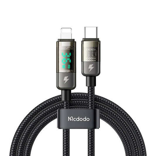 Cable de Datos y Carga USB-C - Lightning McDodo CA-3600 Display Auto Power Off, 36W, 1.2m, Negro