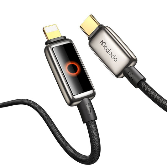 Cable de Datos y Carga USB-C - Lightning McDodo CA-6670 Auto Power Off, 36W, 1.2m, Negro