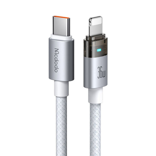 Cable de Datos y Carga USB-C - Lightning McDodo CA-6942, 36W, 1.2m, Blanco
