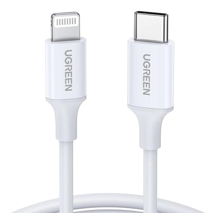 Cable de Datos y Carga USB-C - Lightning UGREEN US171 (10493), 20W, 1m, Blanco