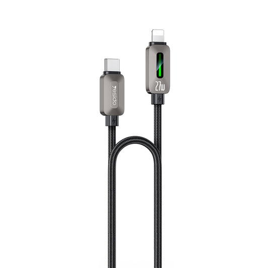 Cable de Datos y Carga USB-C - Lightning Yesido CA199, 27W, 1.2m, Negro