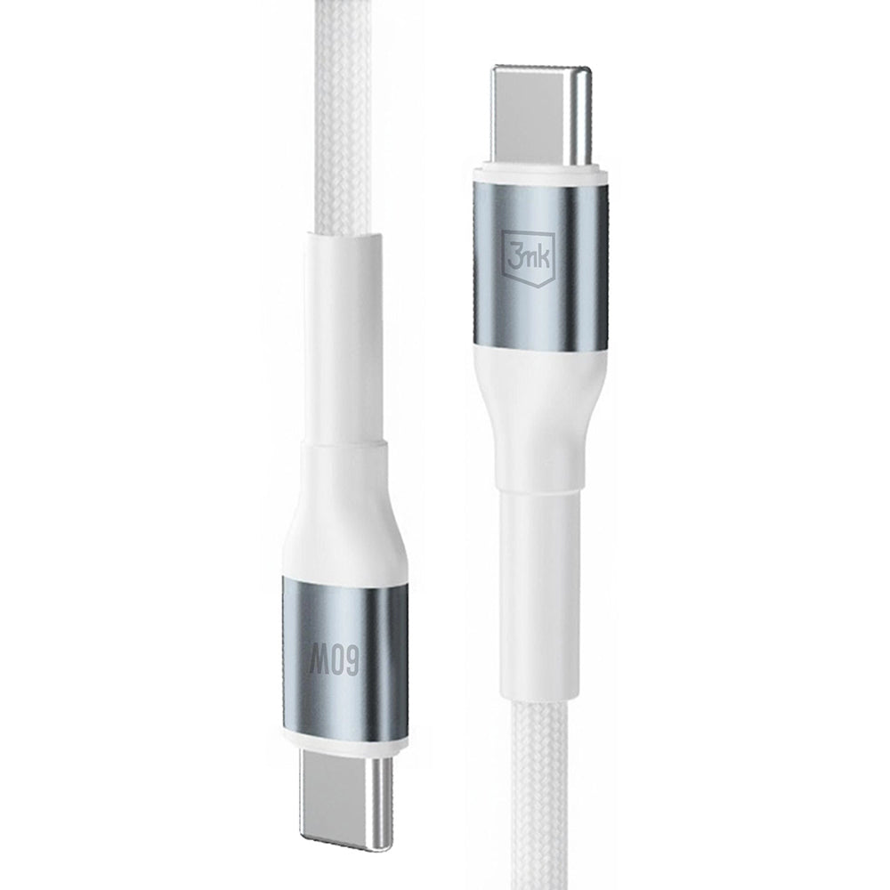 Cable de Datos y Carga USB-C - USB-C 3MK Hyper N, 60W, 1m, Blanco