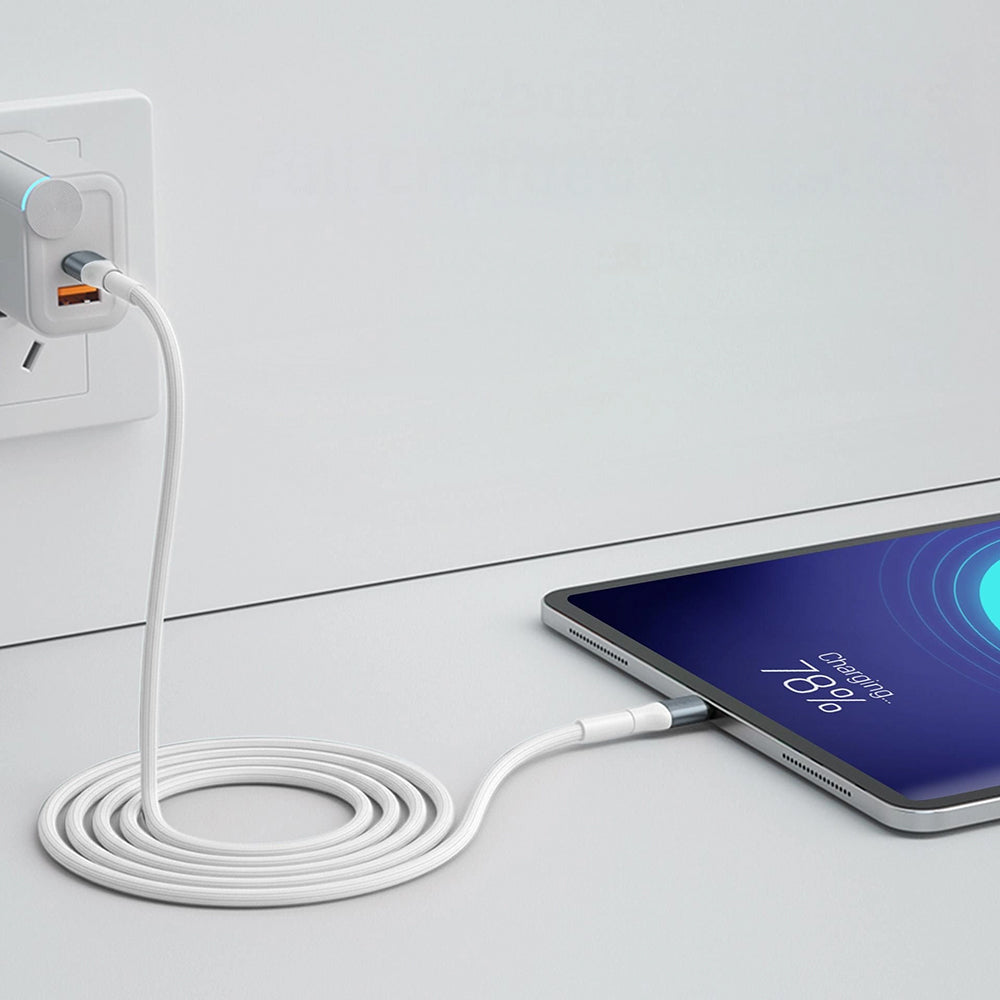 Cable de Datos y Carga USB-C - USB-C 3MK Hyper N, 60W, 1m, Blanco