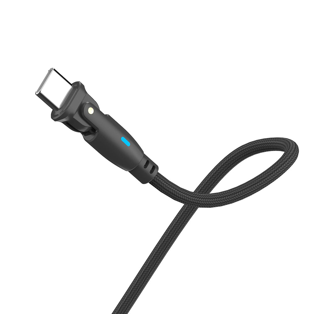 Cable de Datos y Carga USB-C - USB-C 3MK Hyper N Angulado, 100W, 1m, Negro