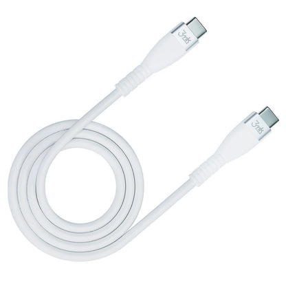 Cable de Datos y Carga USB-C - USB-C 3MK Hyper Silicone, 60W, 1m, Blanco