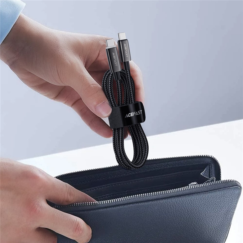 Cable de Datos y Carga USB-C - USB-C Acefast C23-03, 60W, 1.2m, Negro