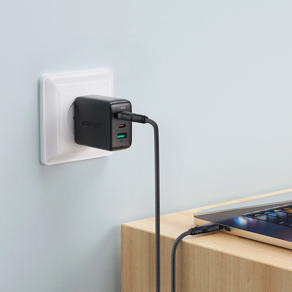 Cable de Datos y Carga USB-C - USB-C Acefast C8-03, 60W, 1.2m, Negro