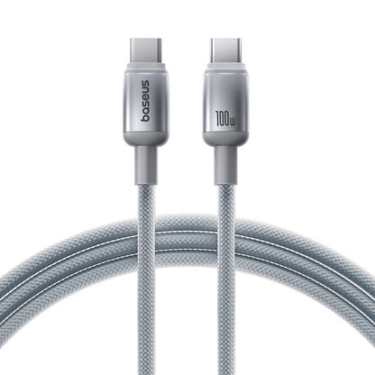 Cable de Datos y Carga USB-C - USB-C Baseus Discolor, 100W, 2m, Plateado E0420800