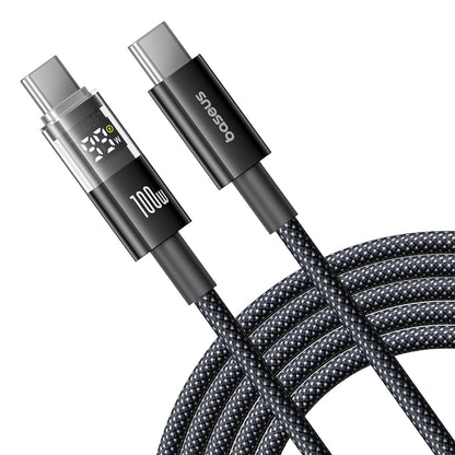 Cable de Datos y Carga USB-C - USB-C Baseus Display 2, 100W, 2m, Negro P10377706123-00