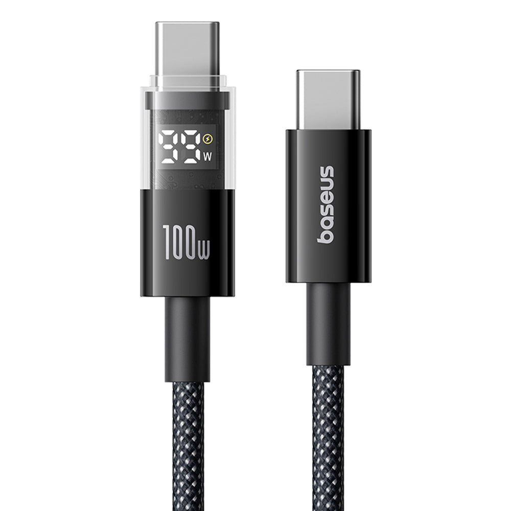 Cable de Datos y Carga USB-C - USB-C Baseus Display 2, 100W, 2m, Negro P10377706123-00