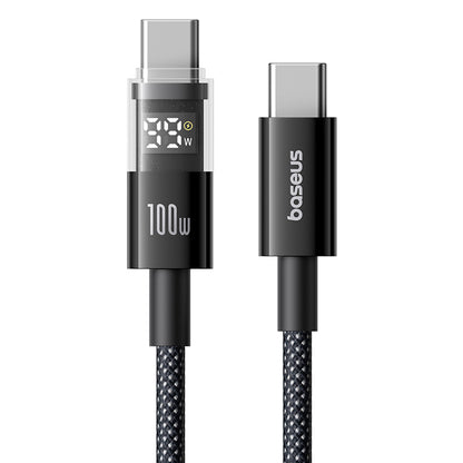 Cable de Datos y Carga USB-C - USB-C Baseus Display 2, 100W, 2m, Negro P10377706123-00