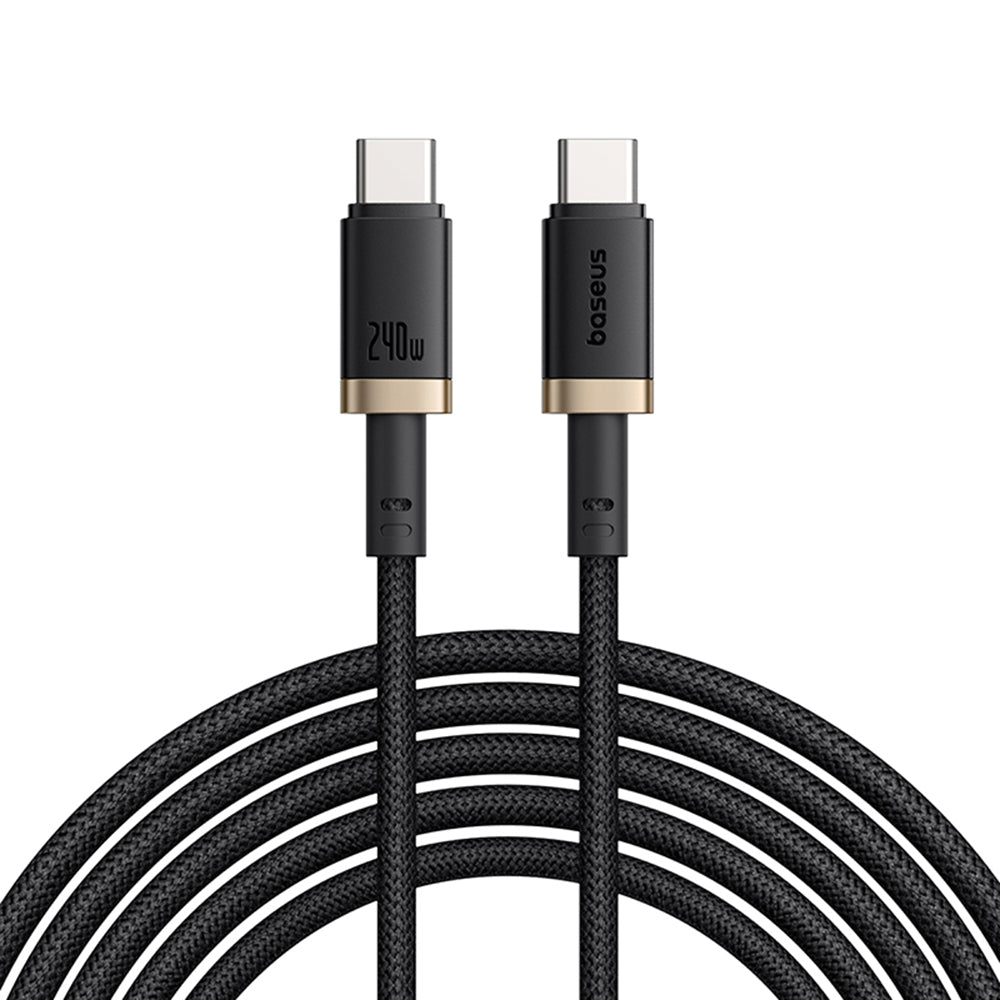 Cable de Datos y Carga USB-C - USB-C Baseus Dura, 240W, 1m, Dorado Negro P10377803U03-00
