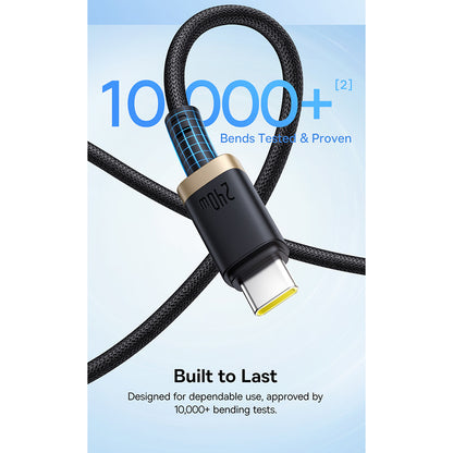 Cable de Datos y Carga USB-C - USB-C Baseus Dura, 240W, 1m, Dorado Negro P10377803U03-00