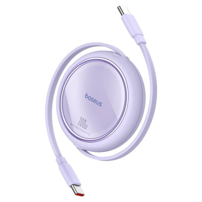 Cable de Datos y Carga USB-C - USB-C Baseus Free2Draw Mini Retráctil, 100W, 1m, Morado P10364500511-00