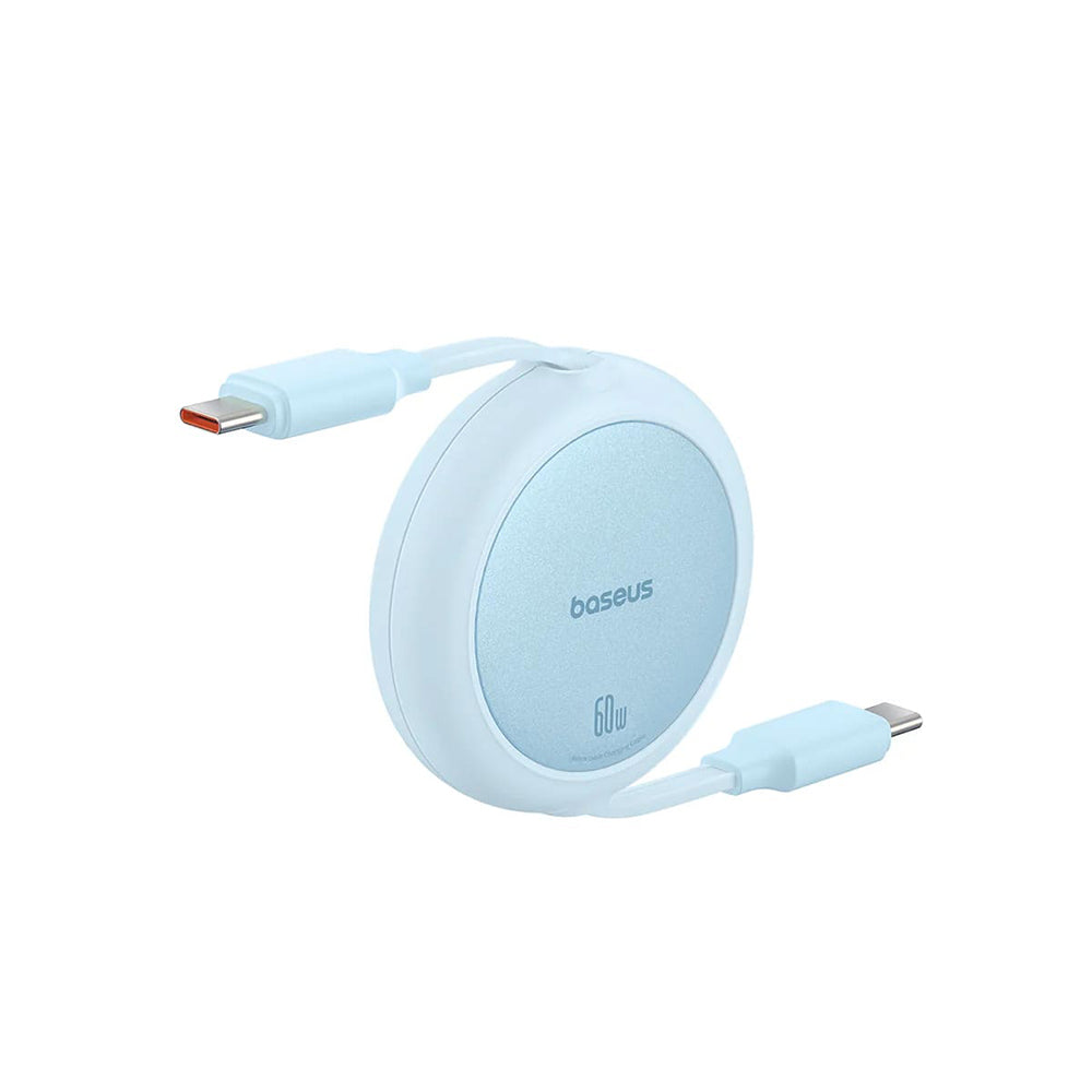 Cable de Datos y Carga USB-C - USB-C Baseus Free2Pull Mini Retráctil, 60W, 1m, Azul P10364500311-01