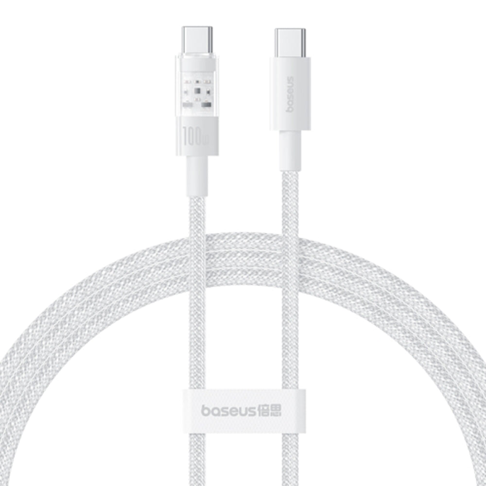 Cable de Datos y Carga USB-C - USB-C Baseus Gem, 100W, 1m, Blanco P10373000211-00