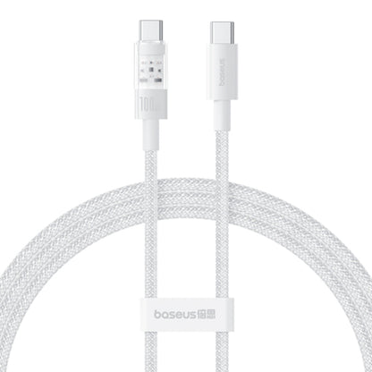 Cable de Datos y Carga USB-C - USB-C Baseus Gem, 100W, 1m, Blanco P10373000211-00