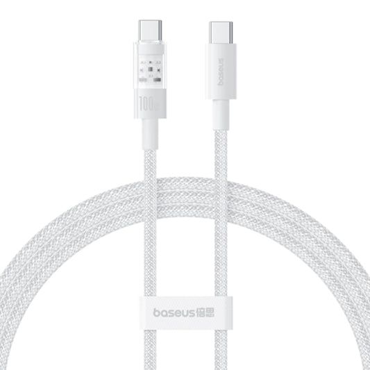 Cable de Datos y Carga USB-C - USB-C Baseus Gem, 100W, 1m, Blanco P10373000211-00