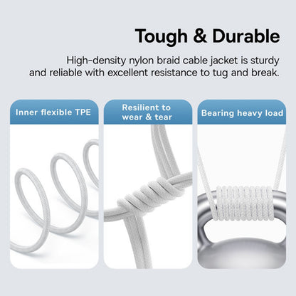 Cable de Datos y Carga USB-C - USB-C Baseus Gem, 100W, 1m, Blanco P10373000211-00