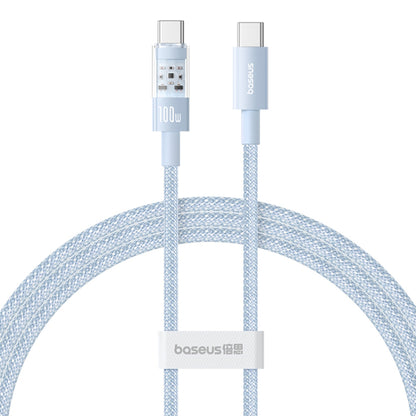 Cable de Datos y Carga USB-C - USB-C Baseus Gem, 100W, 2m, Azul P10373000311-01