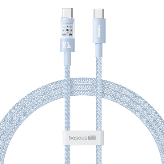 Cable de Datos y Carga USB-C - USB-C Baseus Gem, 100W, 2m, Azul P10373000311-01