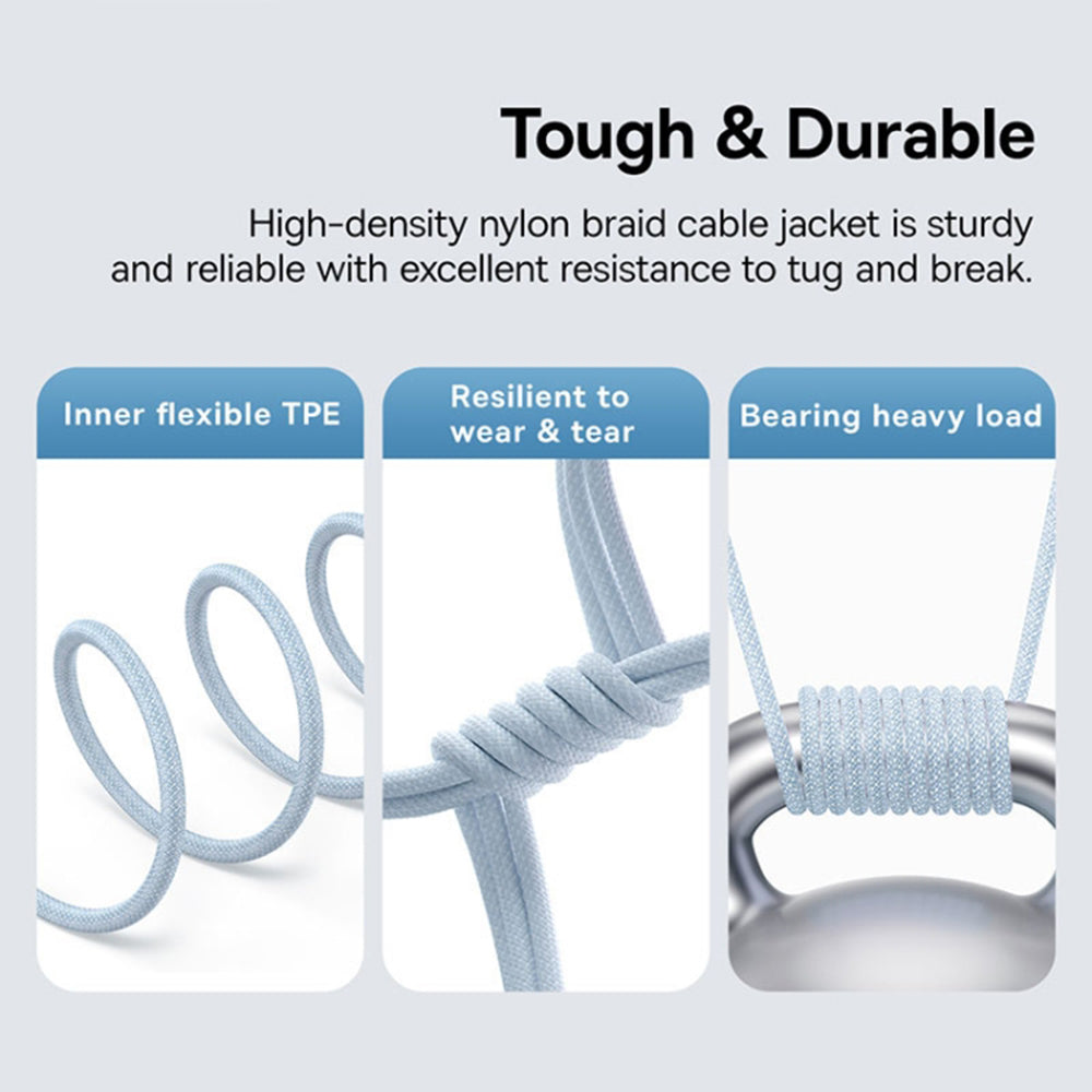 Cable de Datos y Carga USB-C - USB-C Baseus Gem, 100W, 2m, Azul P10373000311-01