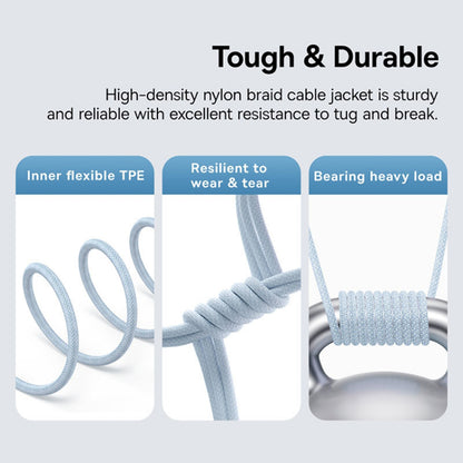 Cable de Datos y Carga USB-C - USB-C Baseus Gem, 100W, 2m, Azul P10373000311-01