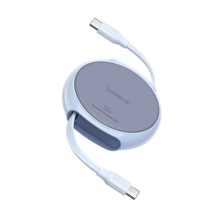 Cable de Datos y Carga USB-C - USB-C Baseus Pathfinder Retractable, 100W, 1m, Azul P10368400311-00