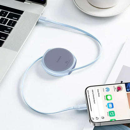 Cable de Datos y Carga USB-C - USB-C Baseus Pathfinder Retractable, 100W, 1m, Azul P10368400311-00