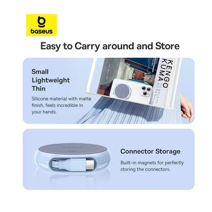 Cable de Datos y Carga USB-C - USB-C Baseus Pathfinder Retractable, 100W, 1m, Azul P10368400311-00