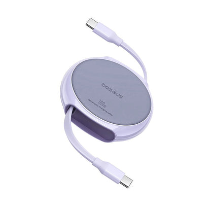 Cable de Datos y Carga USB-C - USB-C Baseus Pathfinder Retractable, 100W, 1m, Morado P10368400511-00
