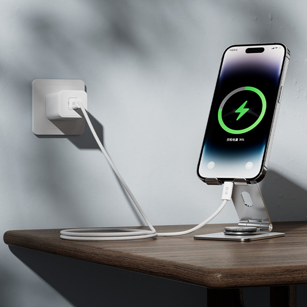 Cable de Datos y Carga USB-C - USB-C Blueo, 100W, 1.2m, Blanco