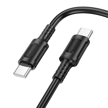 Cable de Datos y Carga USB-C - USB-C Borofone BX111 Feliz, 60W, 1m, Negro