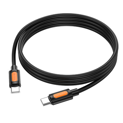 Cable de Datos y Carga USB-C - USB-C Borofone BX114 Silicona, 60W, 1m, Negro
