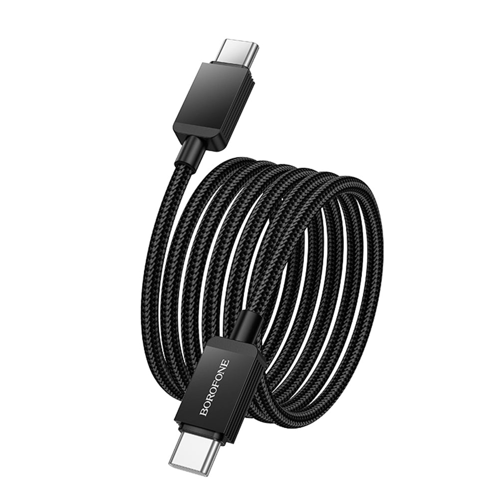 Cable de Datos y Carga USB-C - USB-C Borofone BX120 Placer, 60W, 1m, Negro