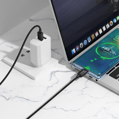 Cable de Datos y Carga USB-C - USB-C Borofone BX120 Placer, 60W, 1m, Negro