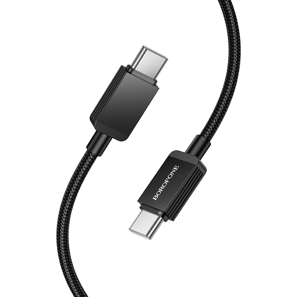 Cable de Datos y Carga USB-C - USB-C Borofone BX120 Placer, 60W, 1m, Negro