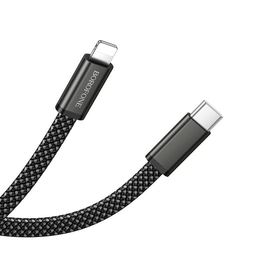 Cable de Datos y Carga USB-C - USB-C Borofone BX124 Peace, 30W, 1m, Negro