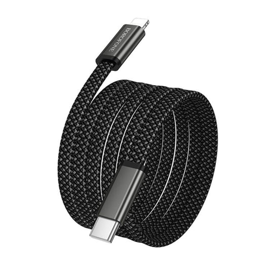 Cable de Datos y Carga USB-C - USB-C Borofone BX124 Peace, 30W, 1m, Negro