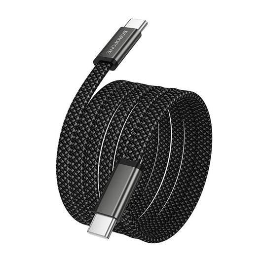 Cable de Datos y Carga USB-C - USB-C Borofone BX124 Peace, 60W, 1m, Negro