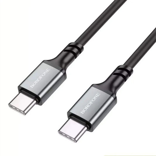 Cable de Datos y Carga USB-C - USB-C Borofone BX83, 60W, 1m, Negro