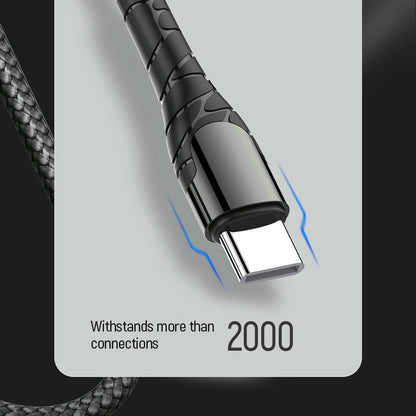 Cable de Datos y Carga USB-C - USB-C ColorWay CW-CBPDCC040, 65W, 1m, Gris