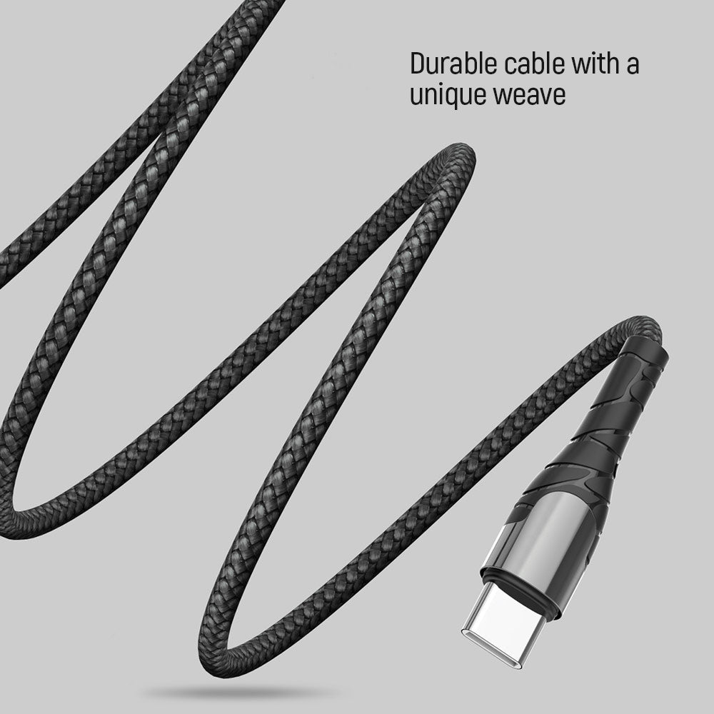Cable de Datos y Carga USB-C - USB-C ColorWay CW-CBPDCC040, 65W, 1m, Gris