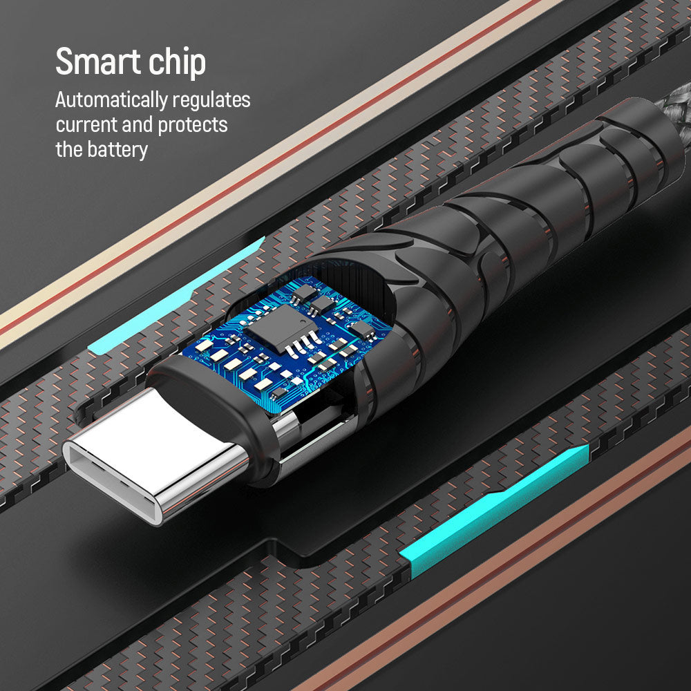 Cable de Datos y Carga USB-C - USB-C ColorWay CW-CBPDCC040, 65W, 1m, Gris