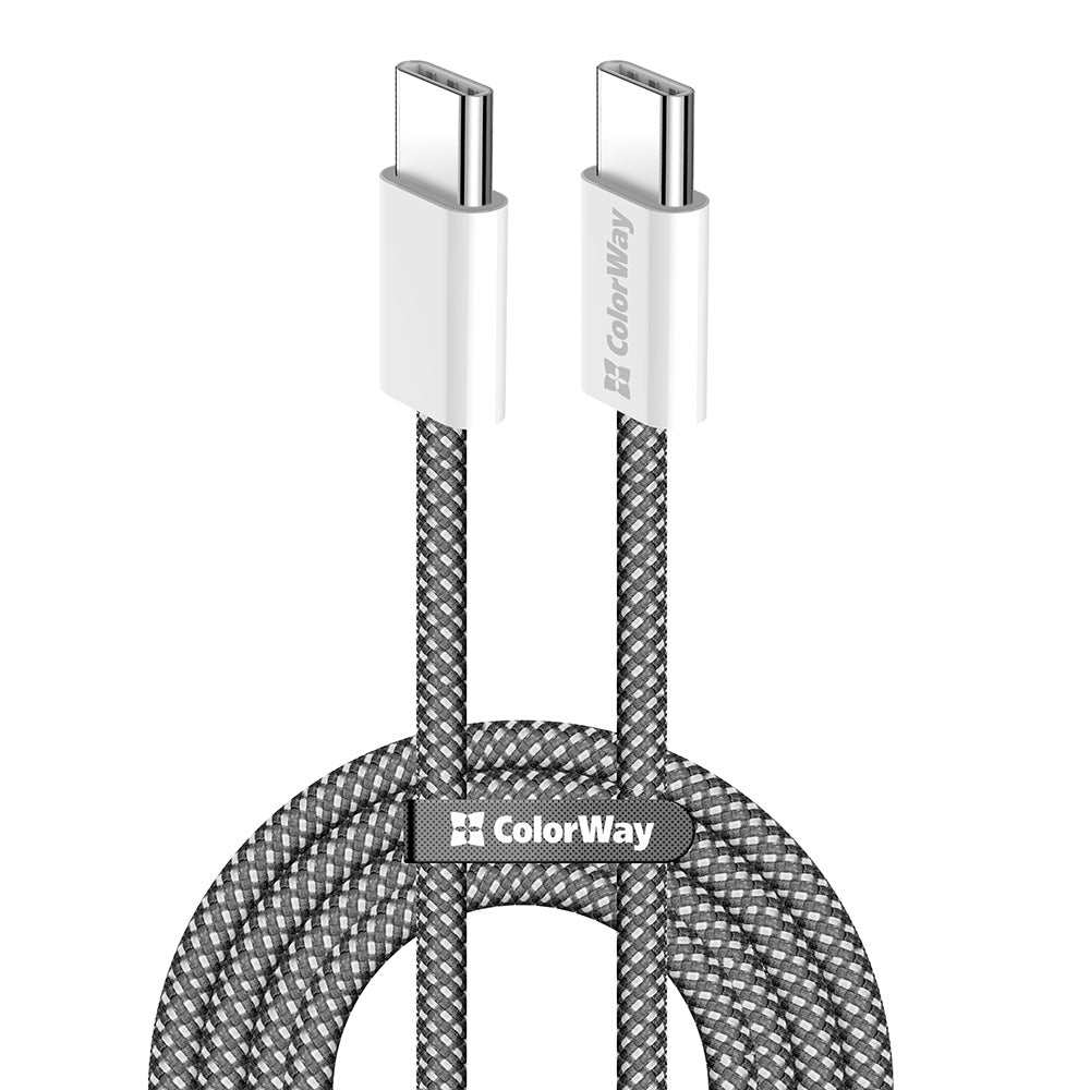 USB-C Data and Charging Cable - USB-C ColorWay CW-CBPDCC061, 60W, 1m, Black