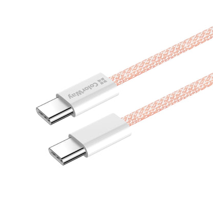 Cable de Datos y Carga USB-C - USB-C ColorWay CW-CBPDCC061, 60W, 1m, Rosa
