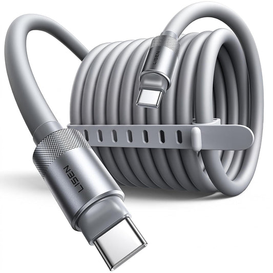 Cable de Datos y Carga USB-C - USB-C Lisen L115, 100W, 3m, Gris YL0126010031