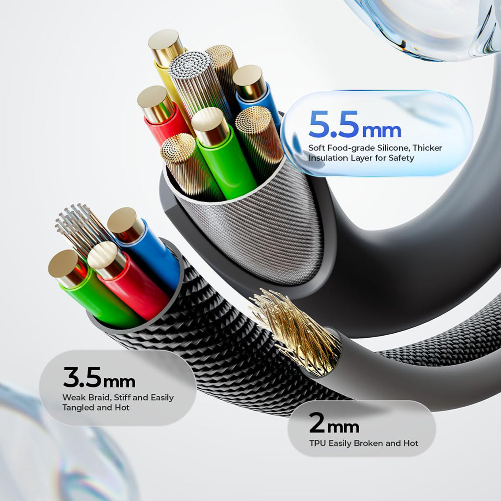 Cable de Datos y Carga USB-C - USB-C Lisen L115, 100W, 3m, Negro YL0125040001